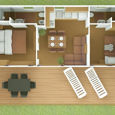 Üdülőpark Istrian Village Premium Mobile Homes In Camping Lanterna